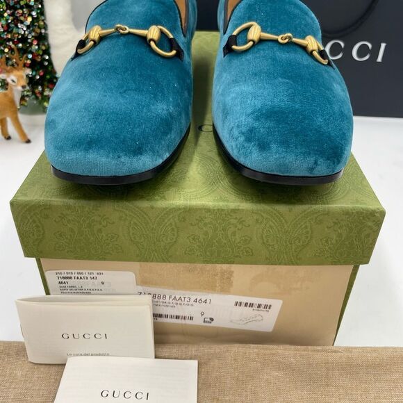 Men’s Gucci velvet horse bit loafers size 9 fits 10 US made in Italy - Picture 3 of 8